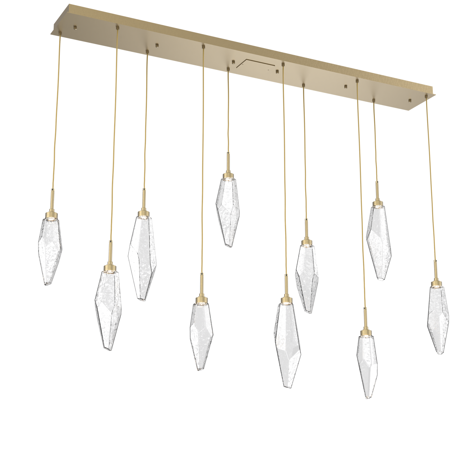 PLB0050-10-GB-CC-Hammerton-Studio-Rock-Crystal-10-light-linear-pendant-chandelier-with-gilded-brass-finish-and-clear-glass-shades-and-LED-lamping