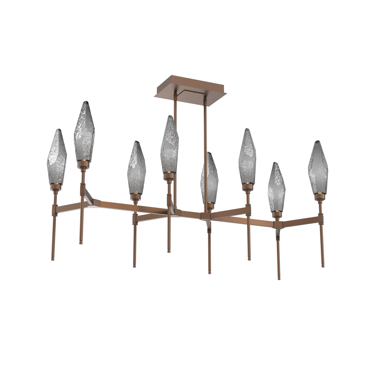 PLB0050-48-BB-CS-Hammerton-Studio-Rock-Crystal-48-inch-linear-belvedere-chandelier-with-burnished-bronze-finish-and-chilled-smoke-glass-shades-and-LED-lamping