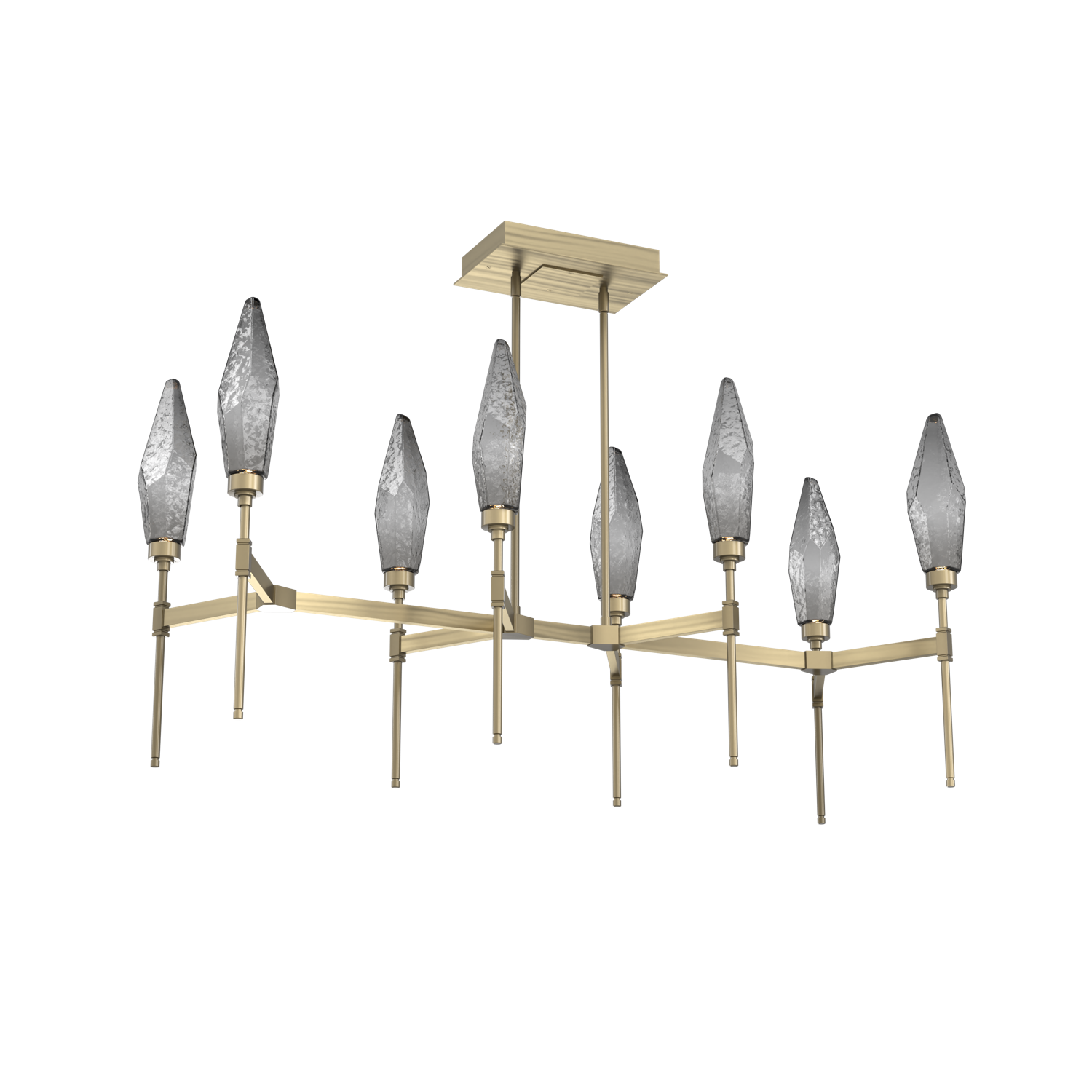 PLB0050-48-HB-CS-Hammerton-Studio-Rock-Crystal-48-inch-linear-belvedere-chandelier-with-heritage-brass-finish-and-chilled-smoke-glass-shades-and-LED-lamping