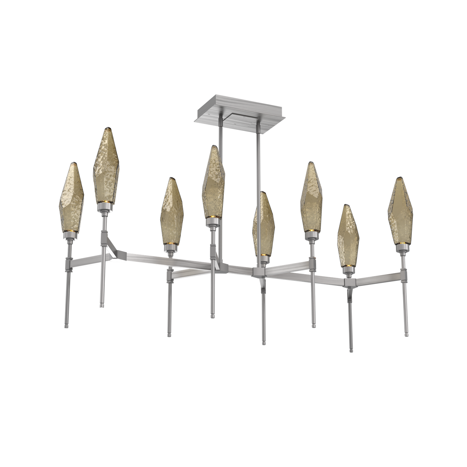 PLB0050-48-SN-CB-Hammerton-Studio-Rock-Crystal-48-inch-linear-belvedere-chandelier-with-satin-nickel-finish-and-chilled-bronze-blown-glass-shades-and-LED-lamping