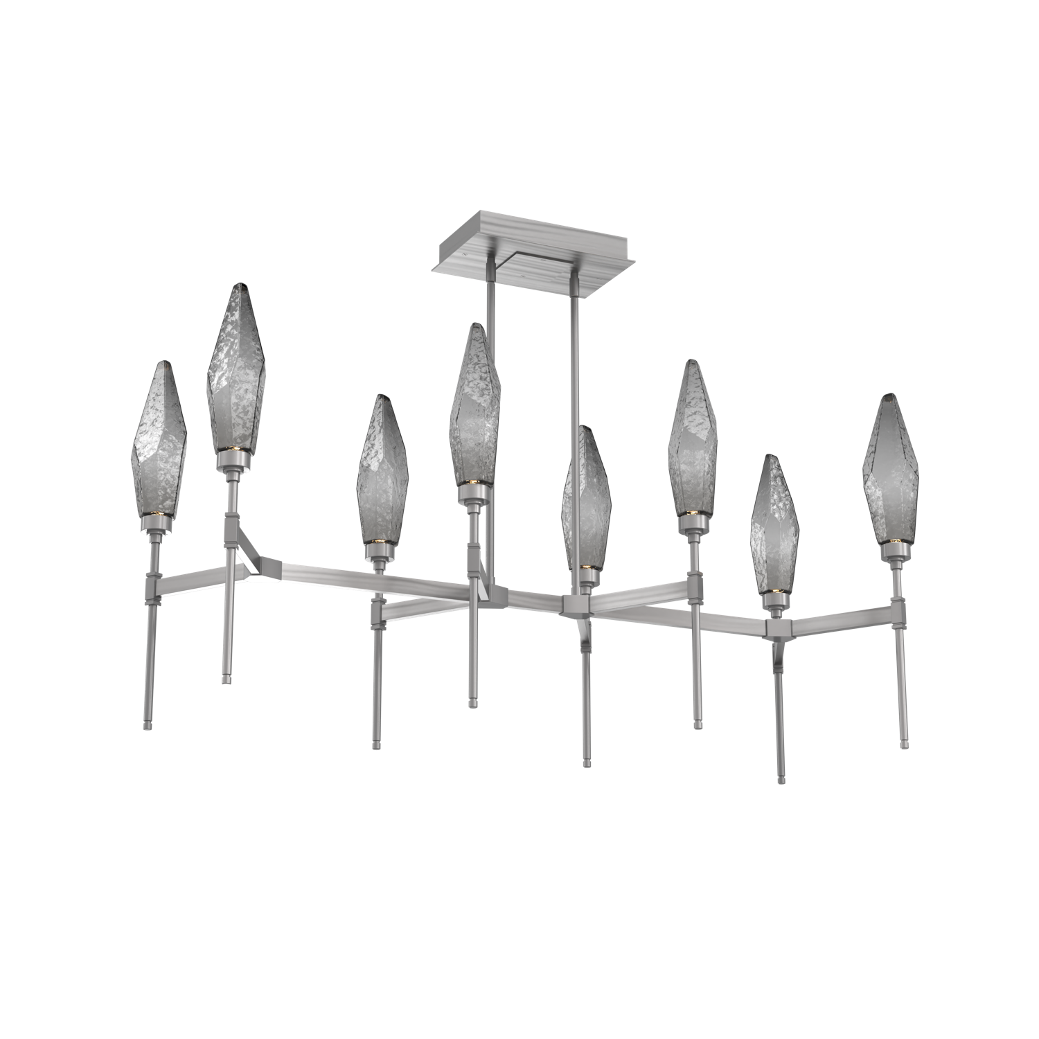 PLB0050-48-SN-CS-Hammerton-Studio-Rock-Crystal-48-inch-linear-belvedere-chandelier-with-satin-nickel-finish-and-chilled-smoke-glass-shades-and-LED-lamping