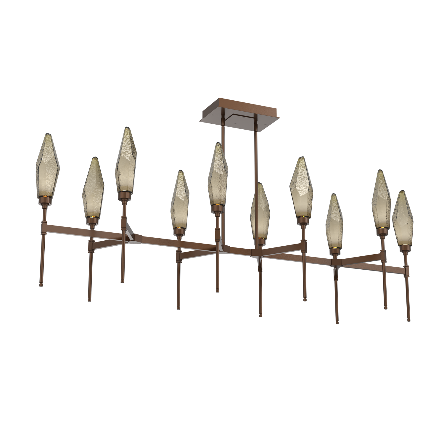 PLB0050-67-BB-CB-Hammerton-Studio-Rock-Crystal-67-inch-linear-belvedere-chandelier-with-burnished-bronze-finish-and-chilled-bronze-blown-glass-shades-and-LED-lamping