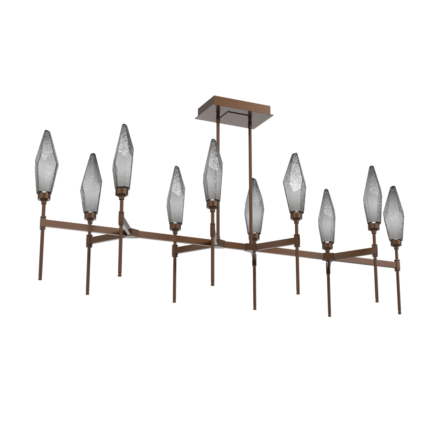 PLB0050-67-BB-CS-Hammerton-Studio-Rock-Crystal-67-inch-linear-belvedere-chandelier-with-burnished-bronze-finish-and-chilled-smoke-glass-shades-and-LED-lamping