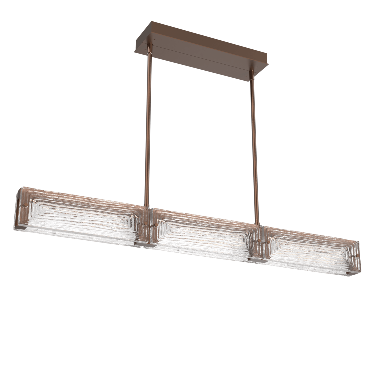 PLB0090-43-BB-TL-Hammerton-Studio-Tabulo-43-inch-linear-chandelier-with-burnished-bronze-finish-and-clear-linea-cast-glass-shade-and-LED-lamping