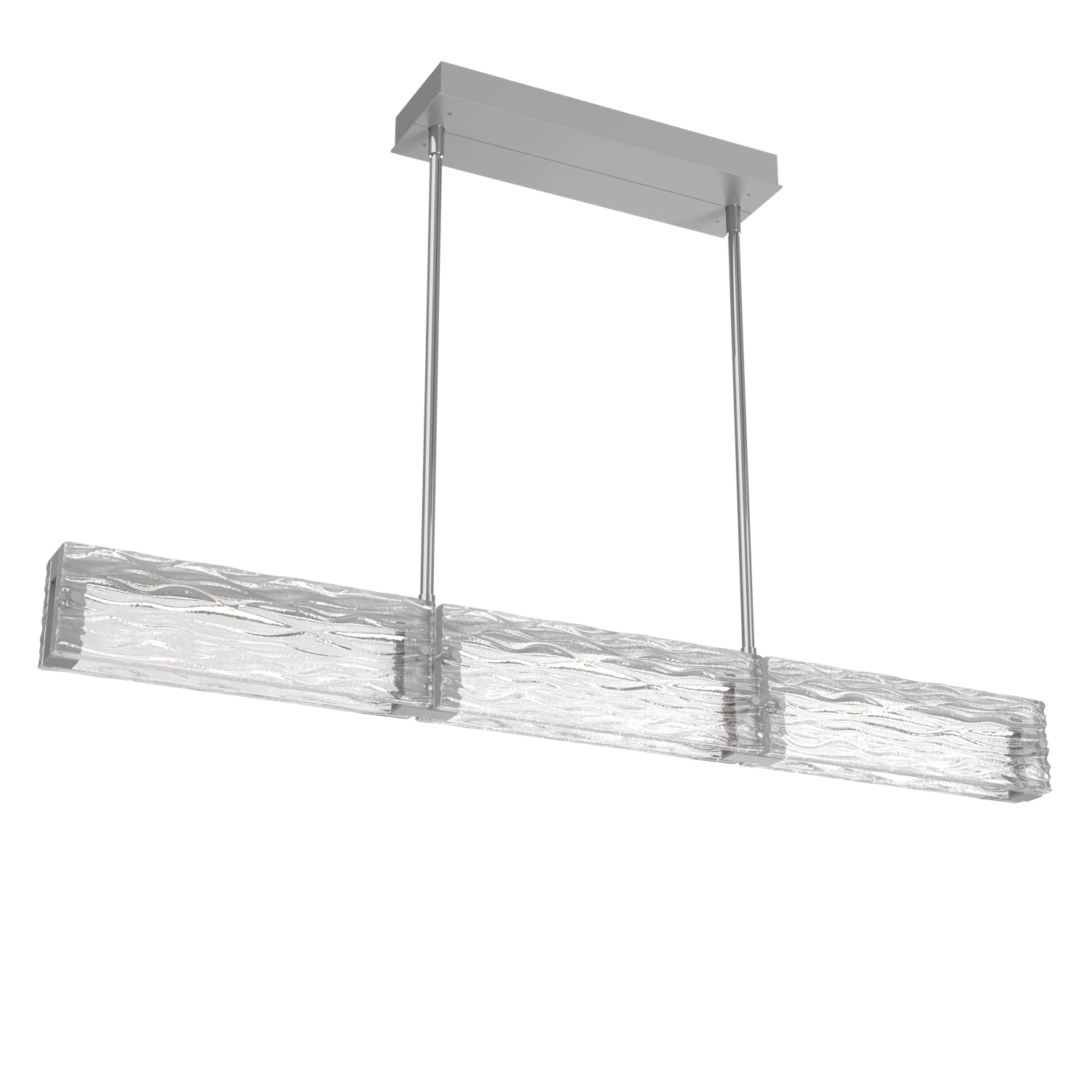 PLB0090-43-CS-TT-Hammerton-Studio-Tabulo-43-inch-linear-chandelier-with-classic-silver-finish-and-clear-tidal-cast-glass-shade-and-LED-lamping