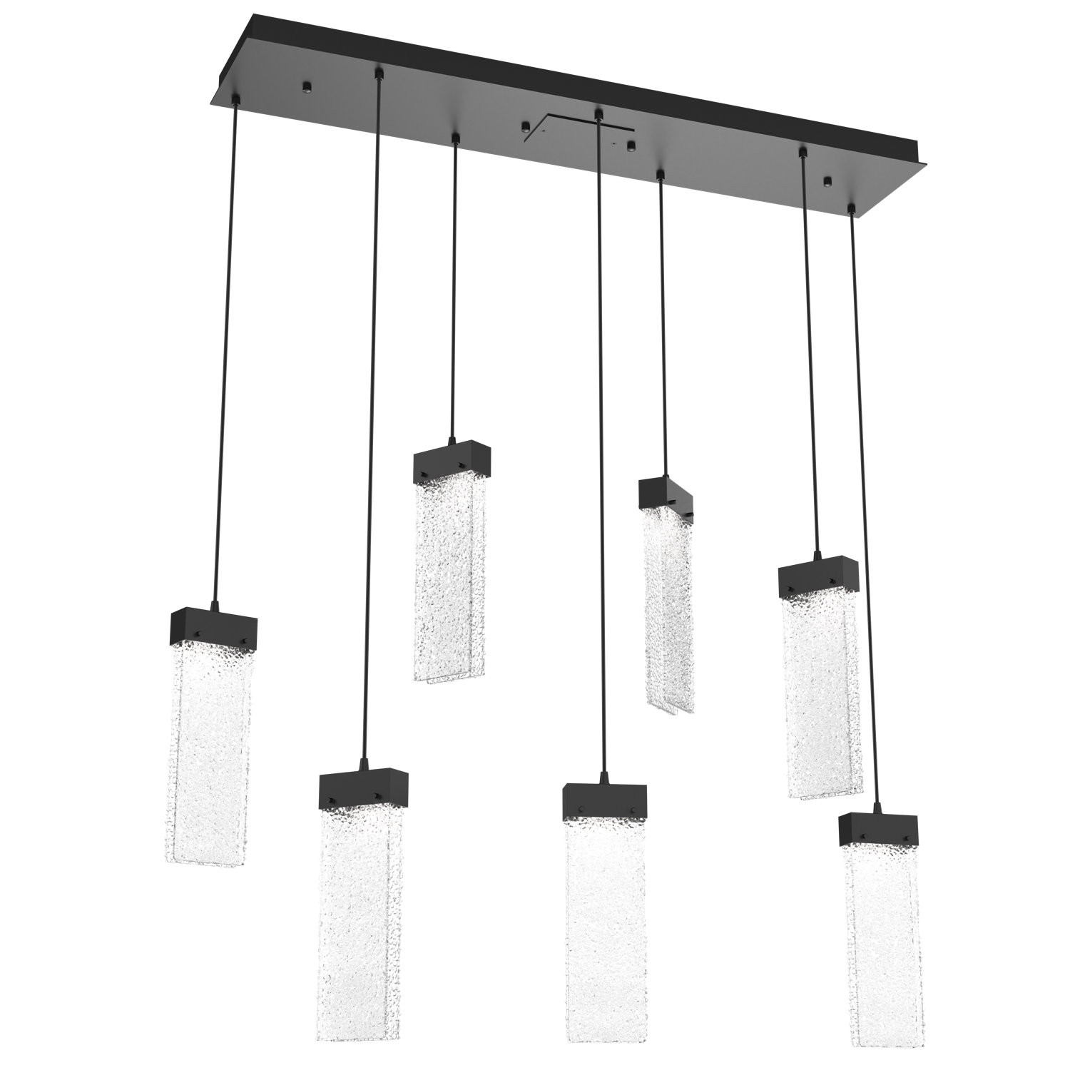 Hammerton Studio PLB0059-M2-BB-BC-CA1-L3 Blossom Linear Multi-Pendant  Ceiling Light in 3000K LED, Burnished Bronze, Double Moda