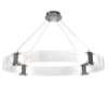 PLB0042-44-GM-CG-Hammerton-Studio-Parallel-44-inch-oval-chandelier-with-gunmetal-finish-and-clear-granite-glass-shades-and-LED-lamping