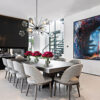 Gem Oval Starburst Chandelier | St. Amour Interior Design, Ron Rosenzweig Photo