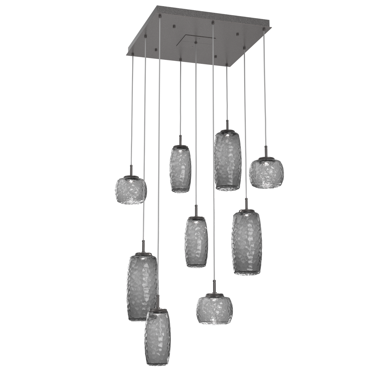 CHB0091-09-GP-S-Hammerton-Studio-Vessel-9-light-square-multi-pendant-chandelier-with-graphite-finish-and-smoke-blown-glass-shades-and-LED-lamping