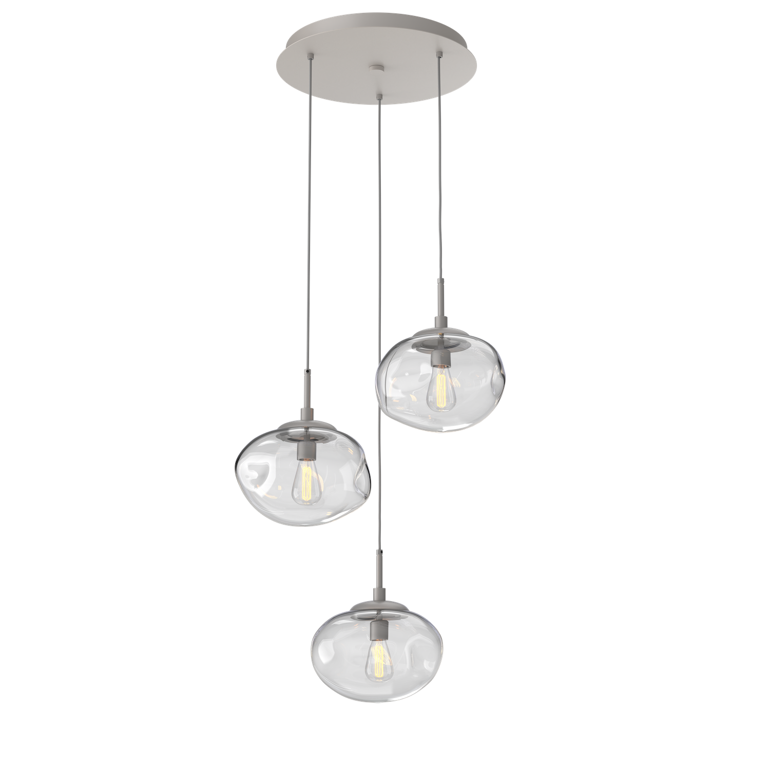 CHB0064-03-BS-C-Hammerton-Studio-Nebula-Nova-3-light-round-pendant-chandelier-with-beige-silver-finish-and-clear-blown-glass-shades-and-incandescent-lamping