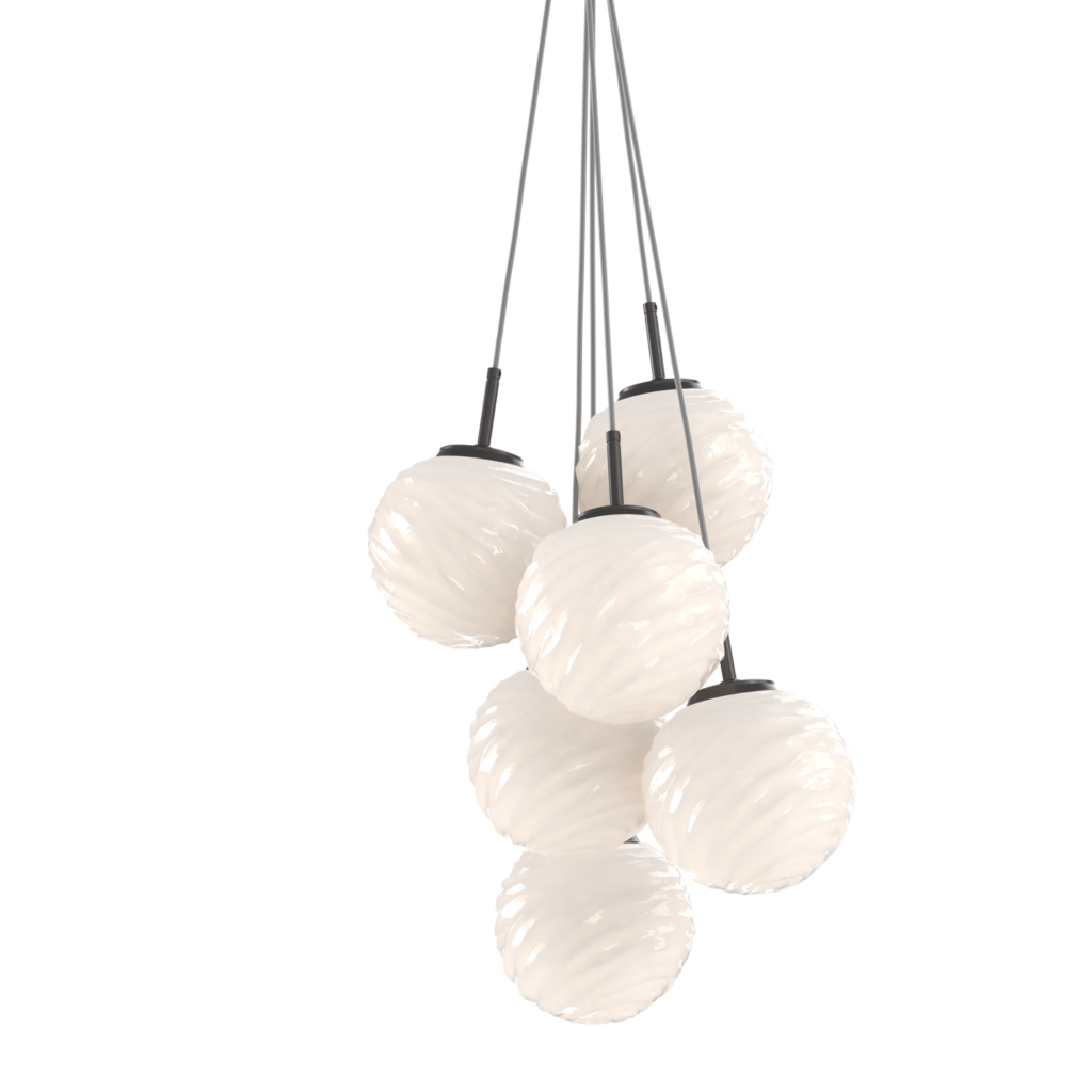 CHB0092-0F-GP-WL-Hammerton-Studio-Gaia-6-light-cluster-pendant-light-with-graphite-finish-and-opal-white-glass-shades-and-LED-lamping