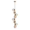 CHB0095-T8-NB-FA-Hammerton-Studio-Luna-8-light-twisted-vine-chandelier-with-novel-brass-finish-and-amber-blown-glass-with-floret-clear-cast-glass-diffusers-and-LED-lamping