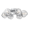 CLB0095-01-CS-GC-Hammerton-Studio-Luna-6-light-organic-flush-mount-ceiling-light-with-classic-silver-finish-and-clear-blown-glass-with-geo-clear-cast-glass-diffusers-and-LED-lamping