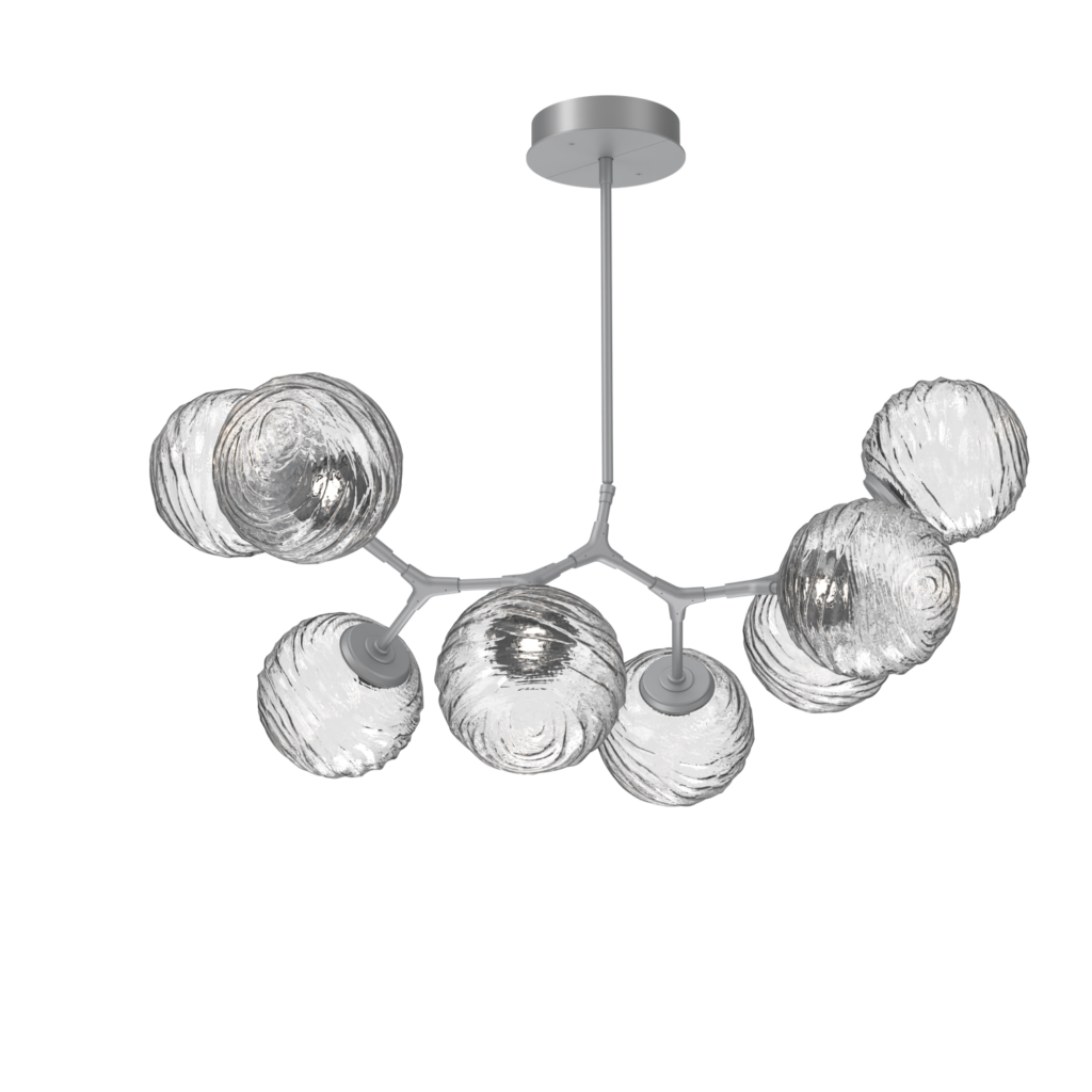 PLB0092-BB-CS-C-Hammerton-Studio-Gaia-8-light-modern-branch-chandelier-with-classic-silver-finish-and-clear-blown-glass-shades-and-LED-lamping