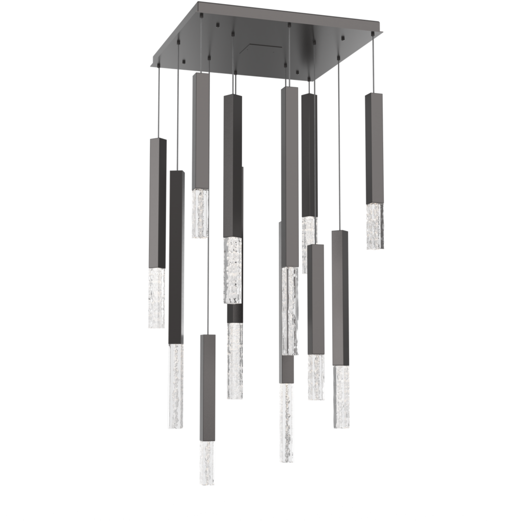 CHB0097-12-GP-GC-Hammerton-Studio-Axis-XL-12-light-square-pendant-chandelier-with-graphite-finish-and-clear-cast-glass-shades-and-LED-lamping