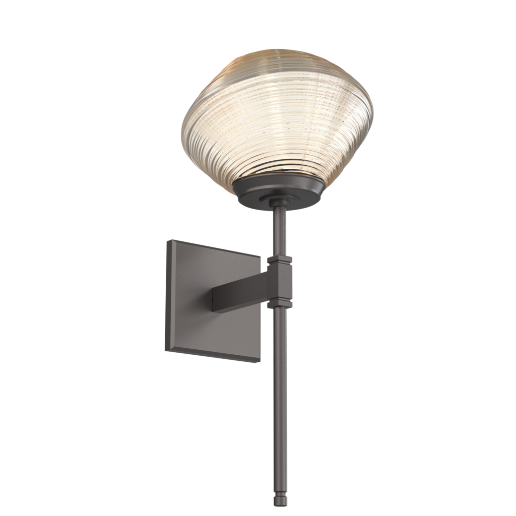 IDB0089-03-GP-A-Hammerton-Studio-Mesa-belvedere-wall-sconce-with-graphite-finish-and-amber-blown-glass-shades-and-LED-lamping