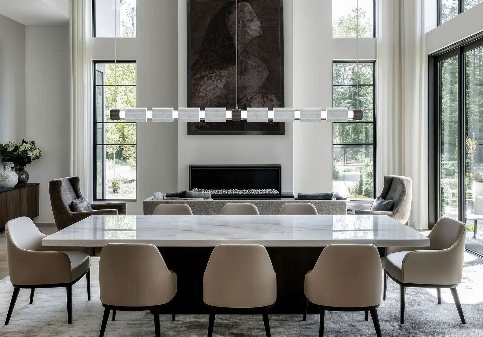 Corinth Mandrel Chandelier