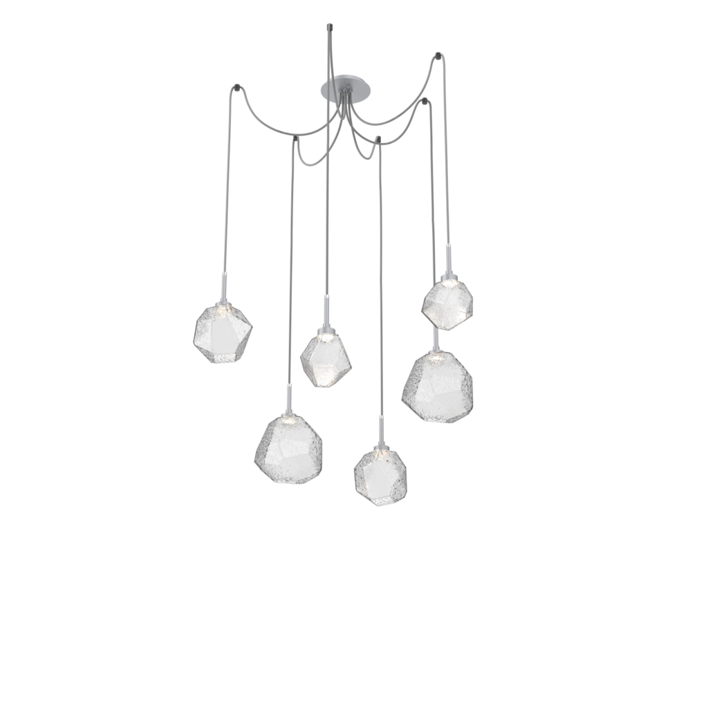 SCB0039-06-CS-C-Hammerton-Studio-Gem-6-light-swag-multi-pendant-chandelier-with-classic-silver-finish-and-clear-blown-glass-shades-and-LED-lamping