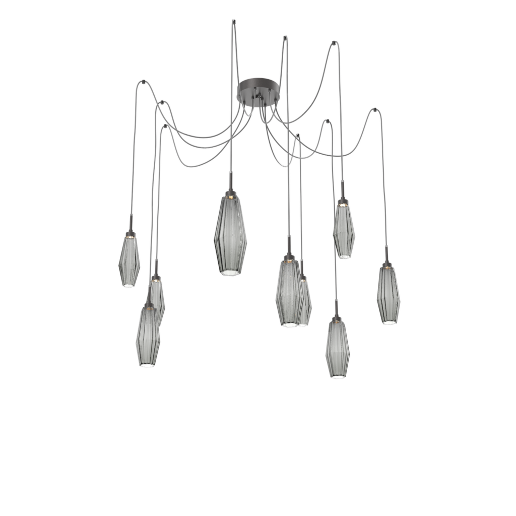 SCB0049-09-GP-RS-Hammerton-Studio-Aalto-9-light-swag-multi-pendant-chandelier-with-graphite-finish-and-optic-ribbed-smoke-glass-shades-and-LED-lamping