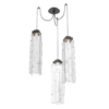 SCB0056-03-MB-LC-Hammerton-Studio-Ledgestone-3-light-swag-multi-pendant-chandelier-with-matte-black-finish-and-clear-rectangular-blown-glass-shades-and-LED-lamping