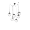 SCB0066-06-GP-GC-Hammerton-Studio-Nebula-Aster-6-light-swag-multi-pendant-chandelier-graphite-finish-clear-blown-glass-geo-clear-cast-glass-diffusers-LED-lamping