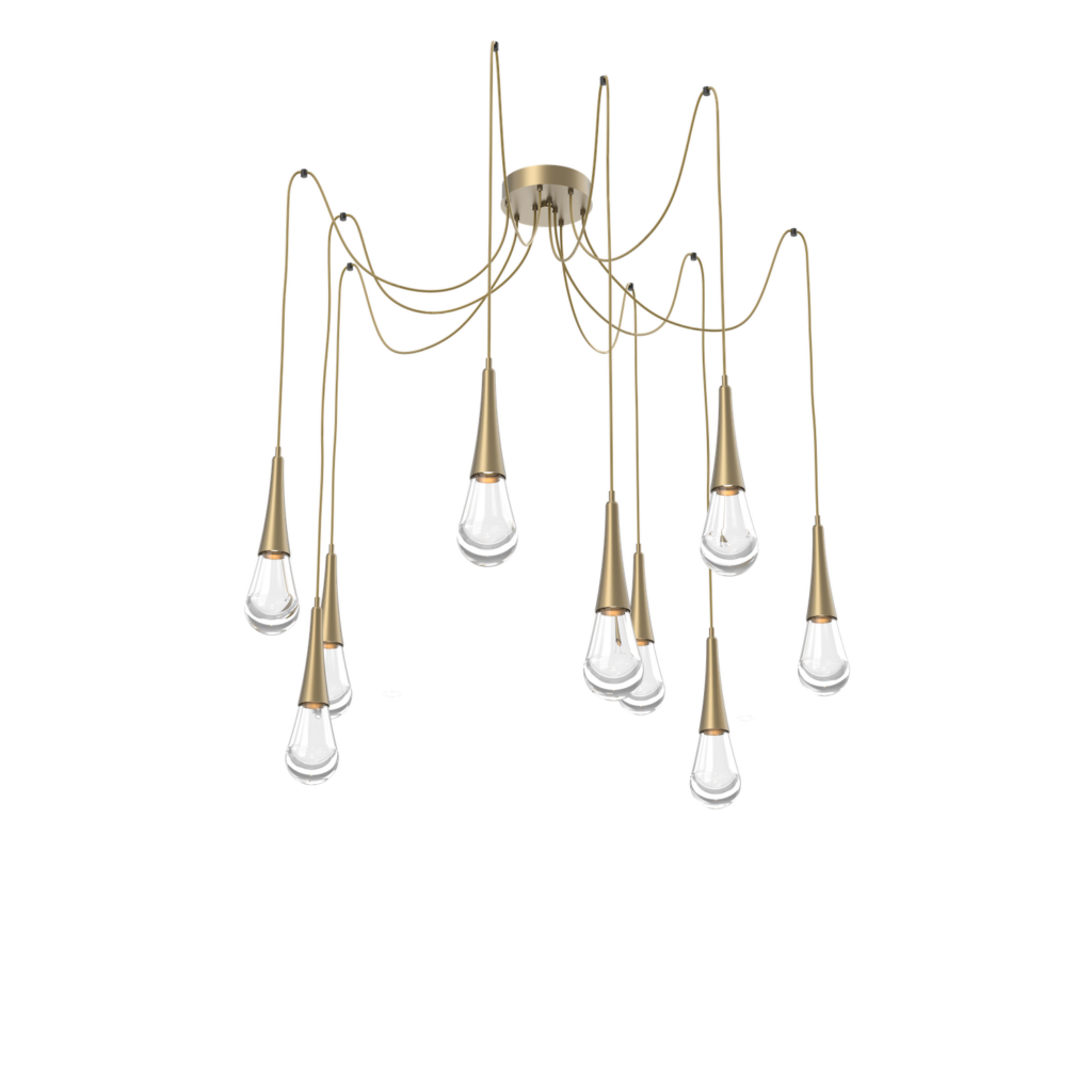 SCB0078-09-GB-C-Hammerton-Studio-Raindrop-9-light-swag-multi-pendant-chandelier-with-gilded-brass-finish-and-clear-blown-glass-shades-and-LED-lamping