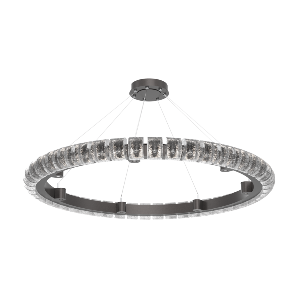 CHB0087-50-GP-TO-Hammerton-Studio-Tessera-50-inch-ring-chandelier-with-graphite-finish-and-clear-half-round-cast-glass-shade-and-LED-lamping