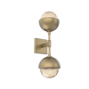 IDB0093-02-GB-A-MS-Hammerton-Studio-Cabochon-double-wall-sconce-gilded-brass-finish-amber-blown-glass-shades-matching-metal-shade-accent-LED-lamping